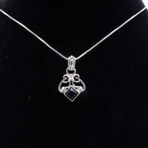 Onyx & Sterling Necklace